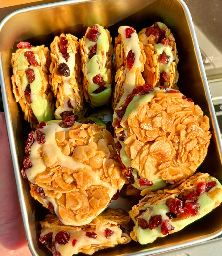 坚果铺满！扁桃仁夹心酥蔓越莓牛轧夹心饼干坚果杏仁脆片网红零食